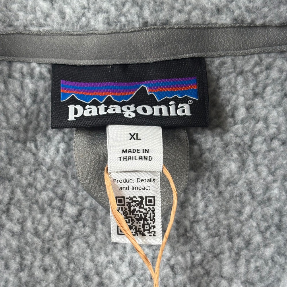 Patagonia Better Sweater Oversized Coat Birch White Full Zip Fleece XL - Picture 3 of 8